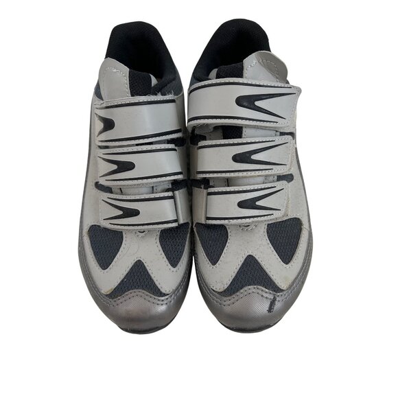 Nike Cycling Shoes Black/Grey With Red Accents & Velcro Closure - Picture 1 of 6